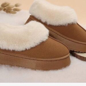Cozy Brown and Cream Women's Shoes